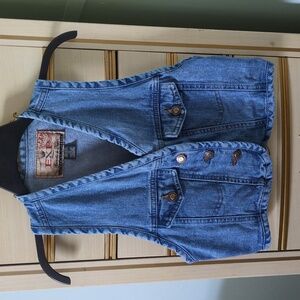 EXP Jeans By Express Denim Blue Vest